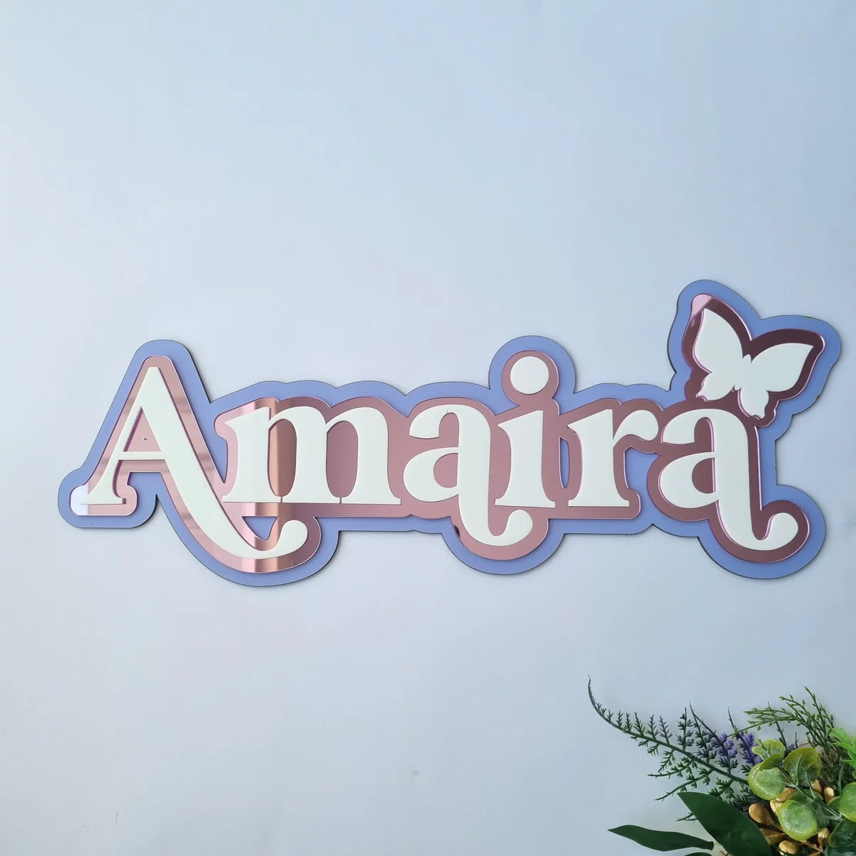 3 LAYER NAMEPLAQUE WITH MOTIF