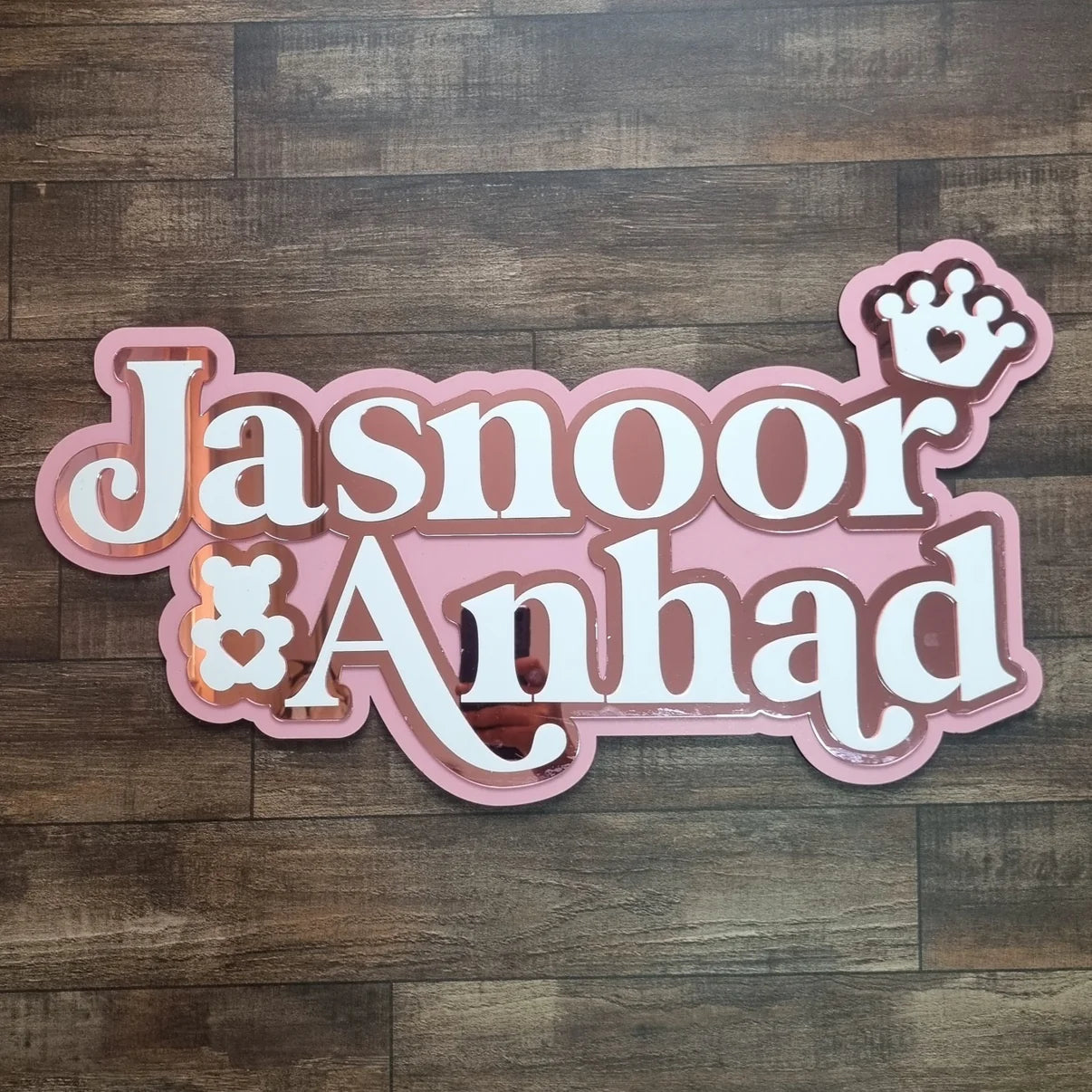 3 LAYER SIBLING NAMEPLAQUE