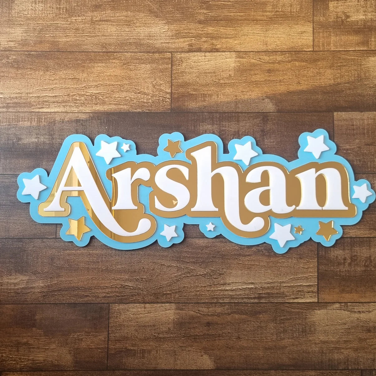 3 LAYER NAMEPLAQUE WITH STARS