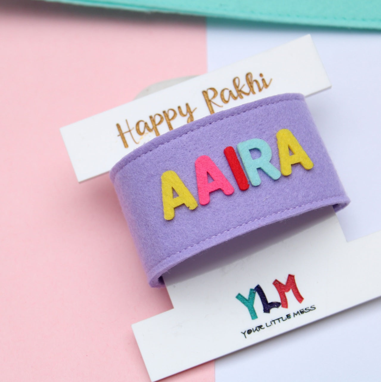 PERSONALISED NAME RAKHI - PURPLE