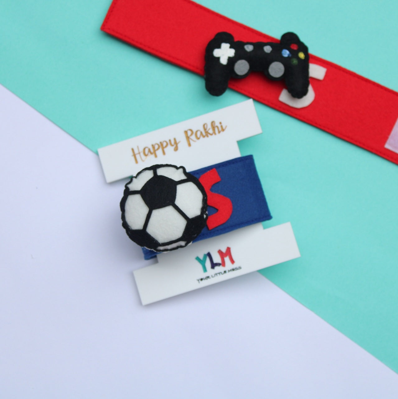 PERSONALISED WRISTBAND RAKHI - FOOTBALL