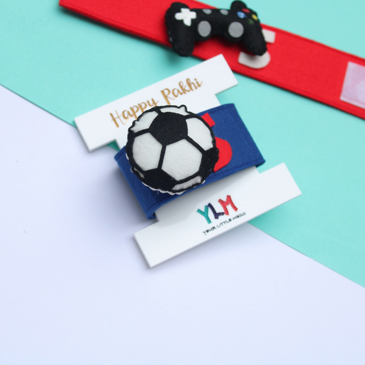 PERSONALISED WRISTBAND RAKHI - FOOTBALL