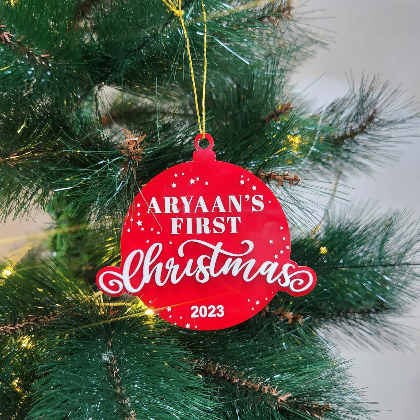 PERSONALISED FIRST CHRISTMAS ORNAMENT