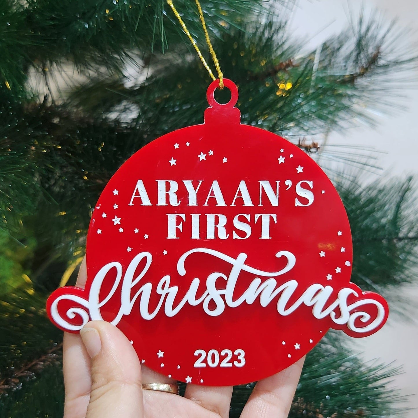 PERSONALISED FIRST CHRISTMAS ORNAMENT