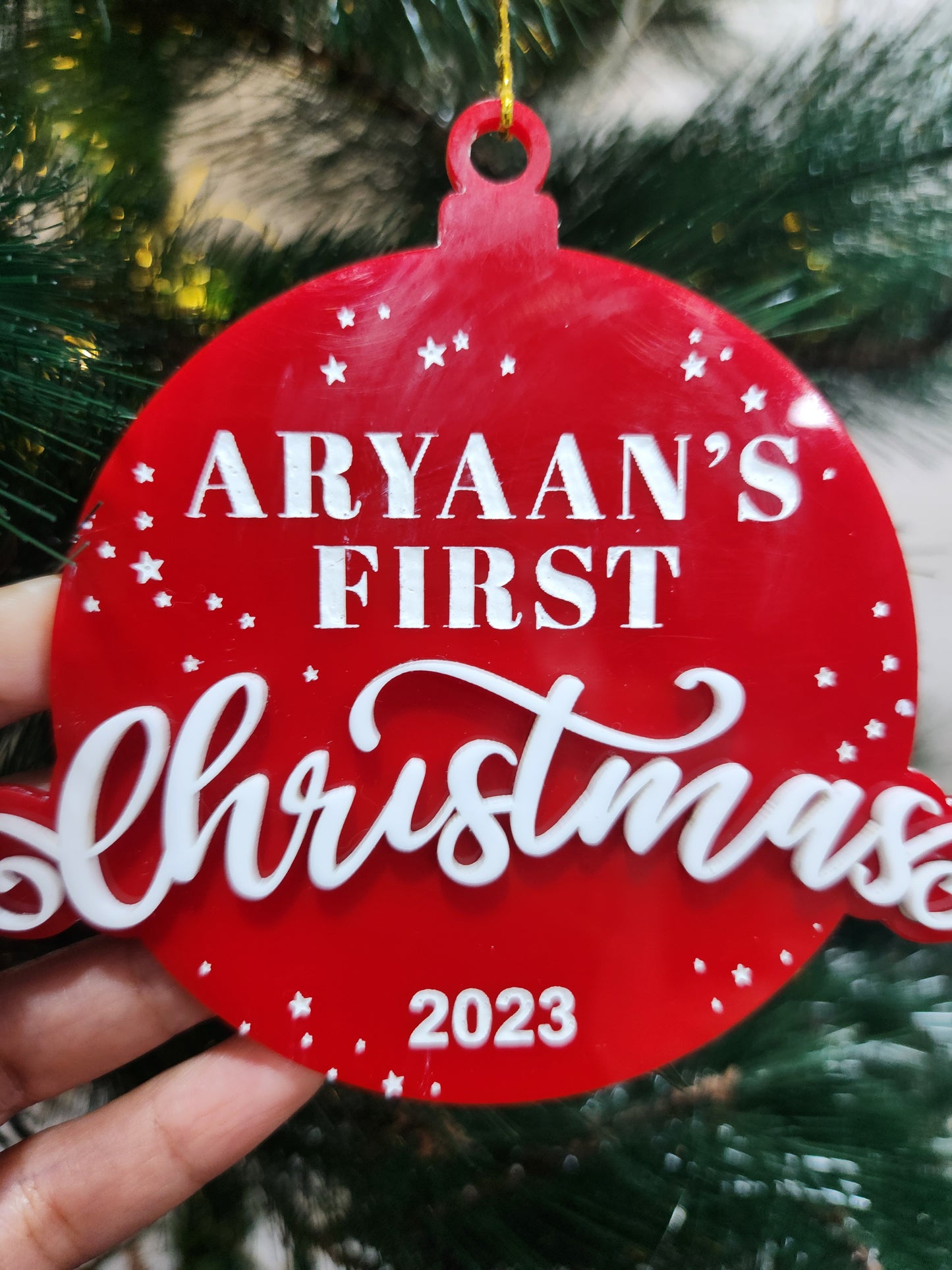 PERSONALISED FIRST CHRISTMAS ORNAMENT