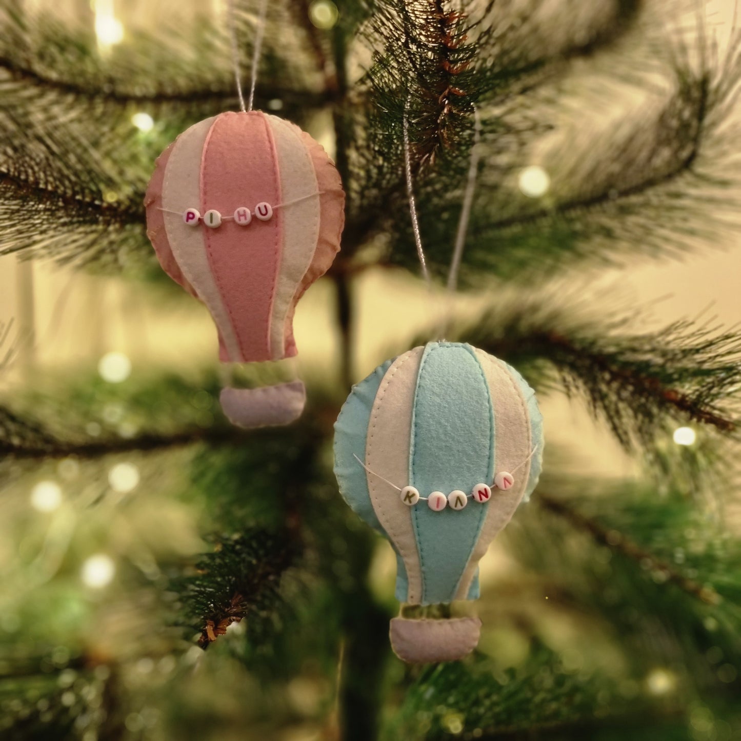 PERSONALISED CHRISTMAS ORNAMENTS - HOT AIR BALLOON