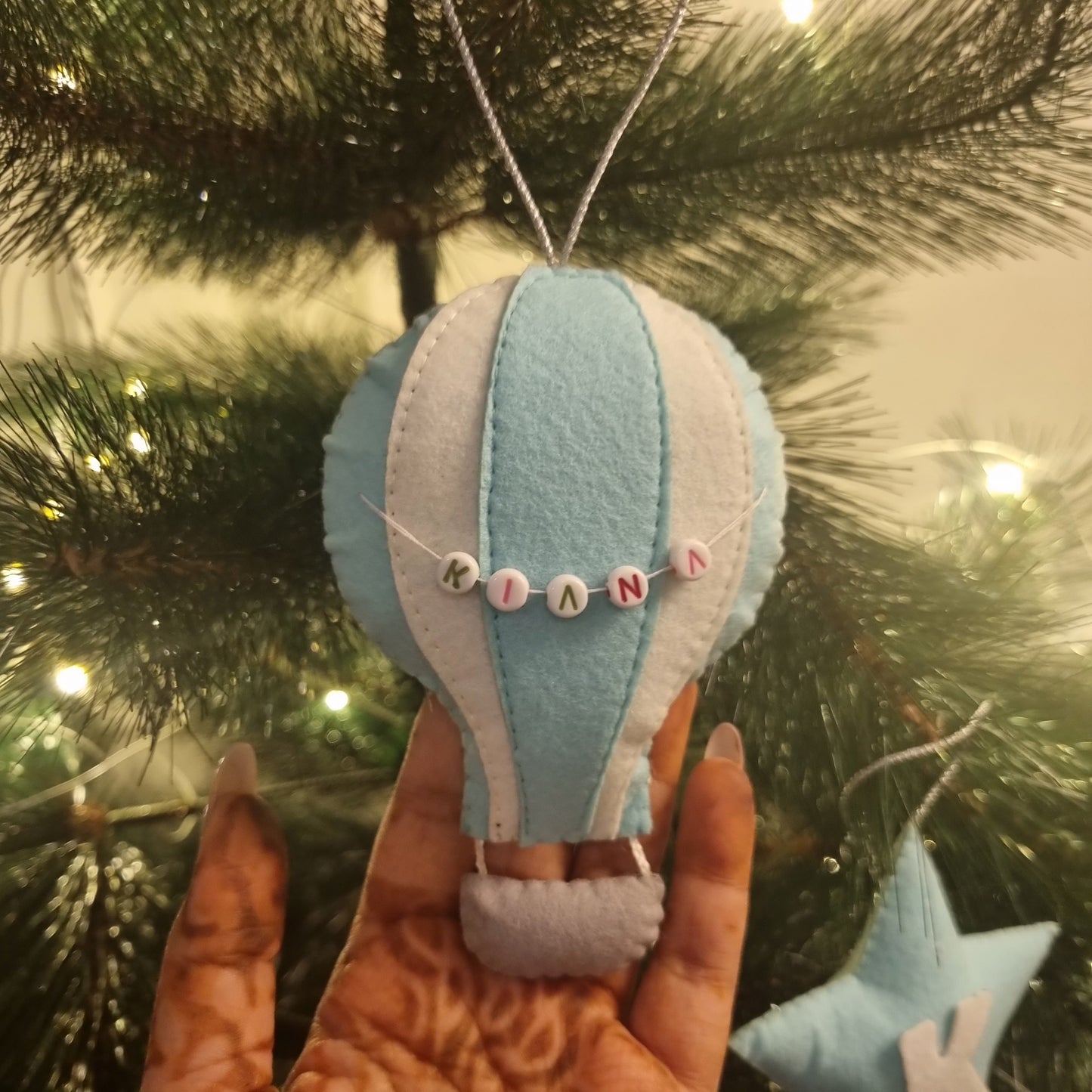 PERSONALISED CHRISTMAS ORNAMENTS - HOT AIR BALLOON