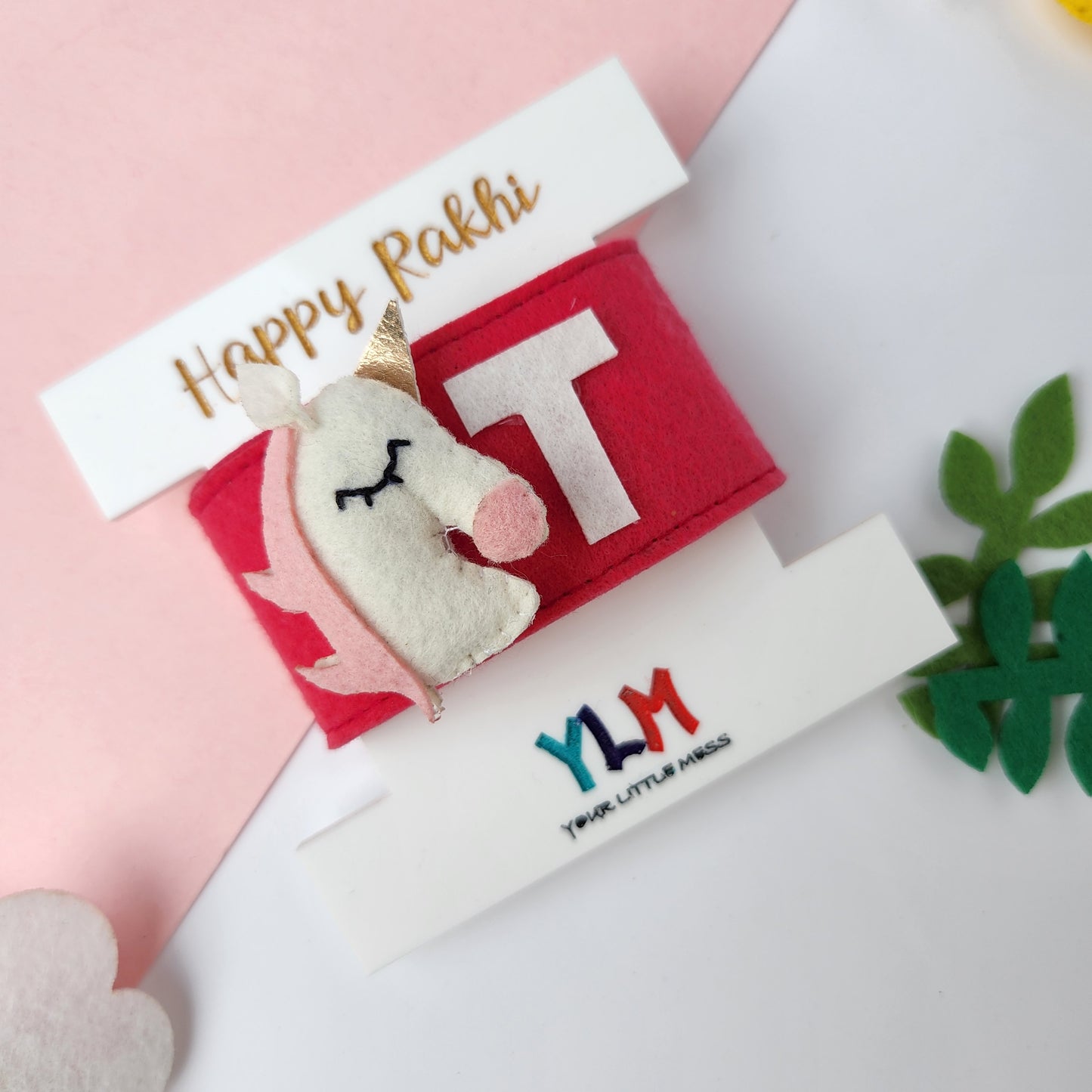 PERSONALISED WRISTBAND RAKHI - UNICORN