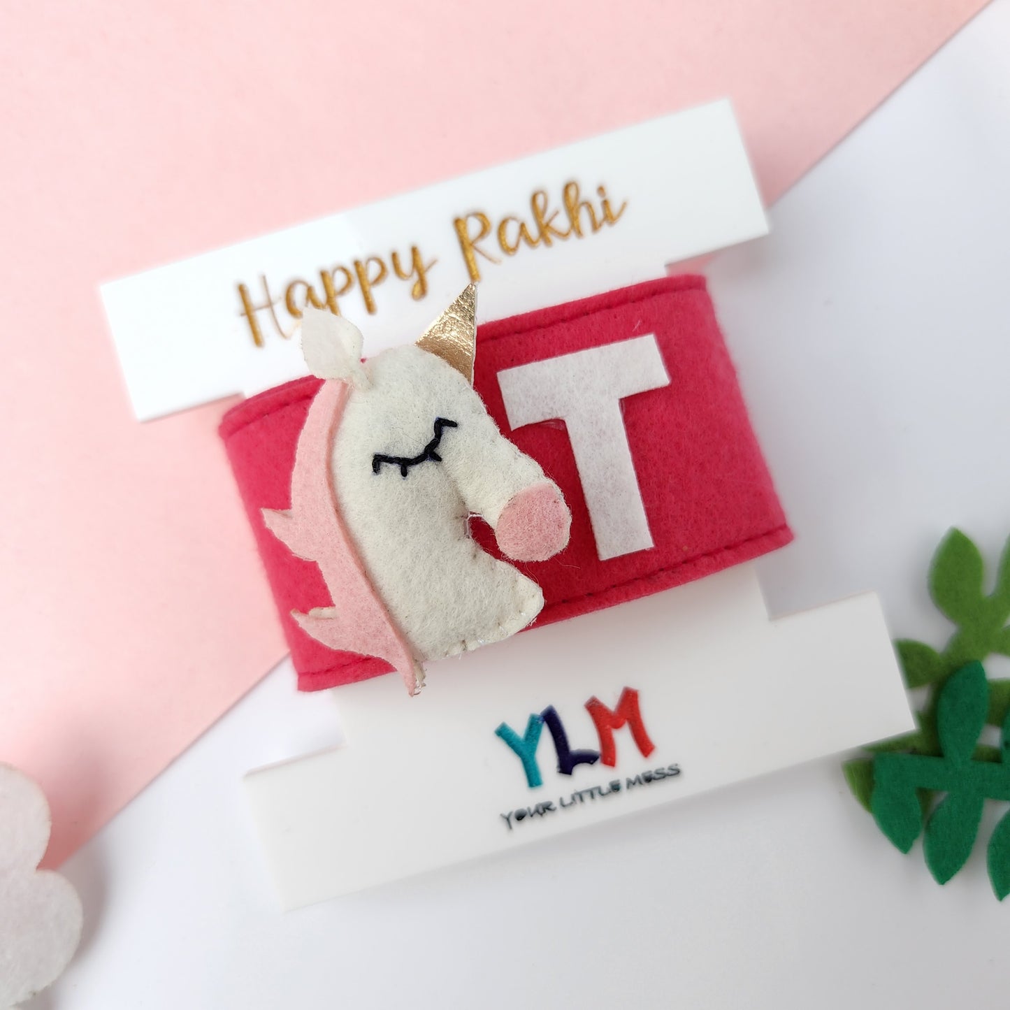 PERSONALISED WRISTBAND RAKHI - UNICORN