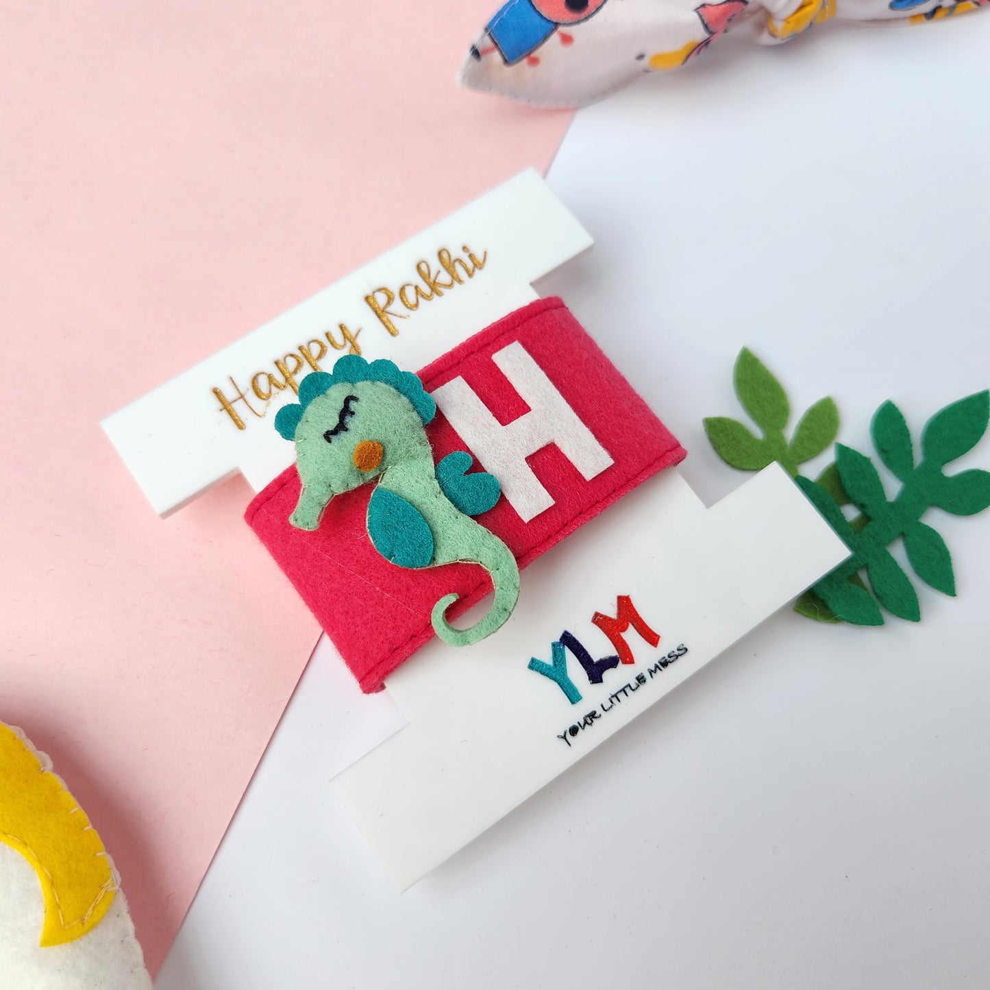 PERSONALISED WRISTBAND RAKHI - SEAHORSE