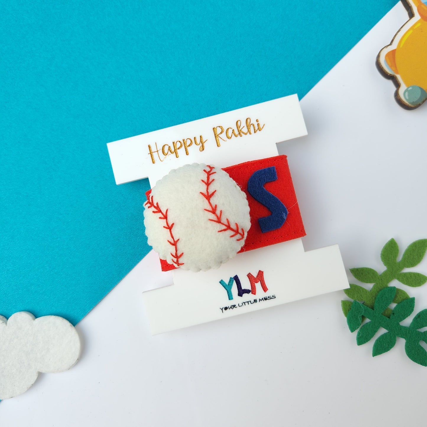 PERSONALISED WRISTBAND RAKHI - BASEBALL
