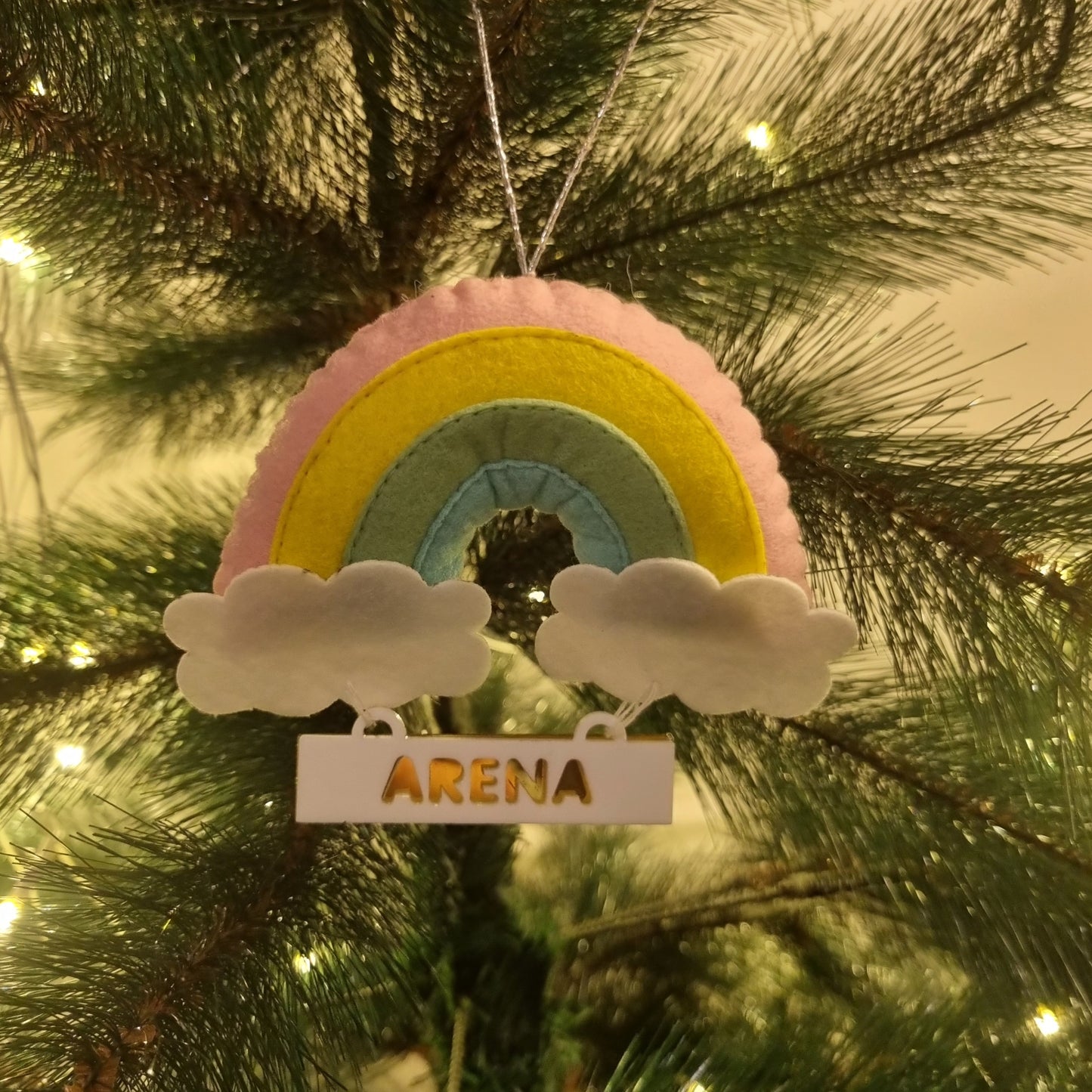 PERSONALISED CHRISTMAS ORNAMENTS - RAINBOW