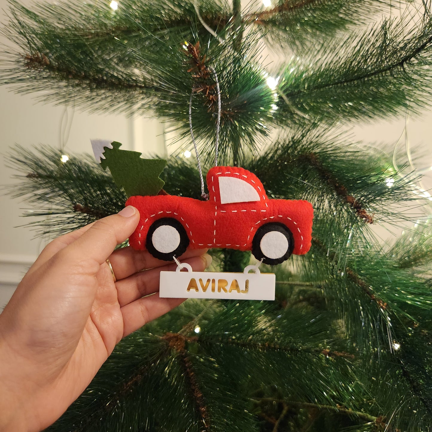 PERSONALISED CHRISTMAS ORNAMENTS - SANTA TRUCK