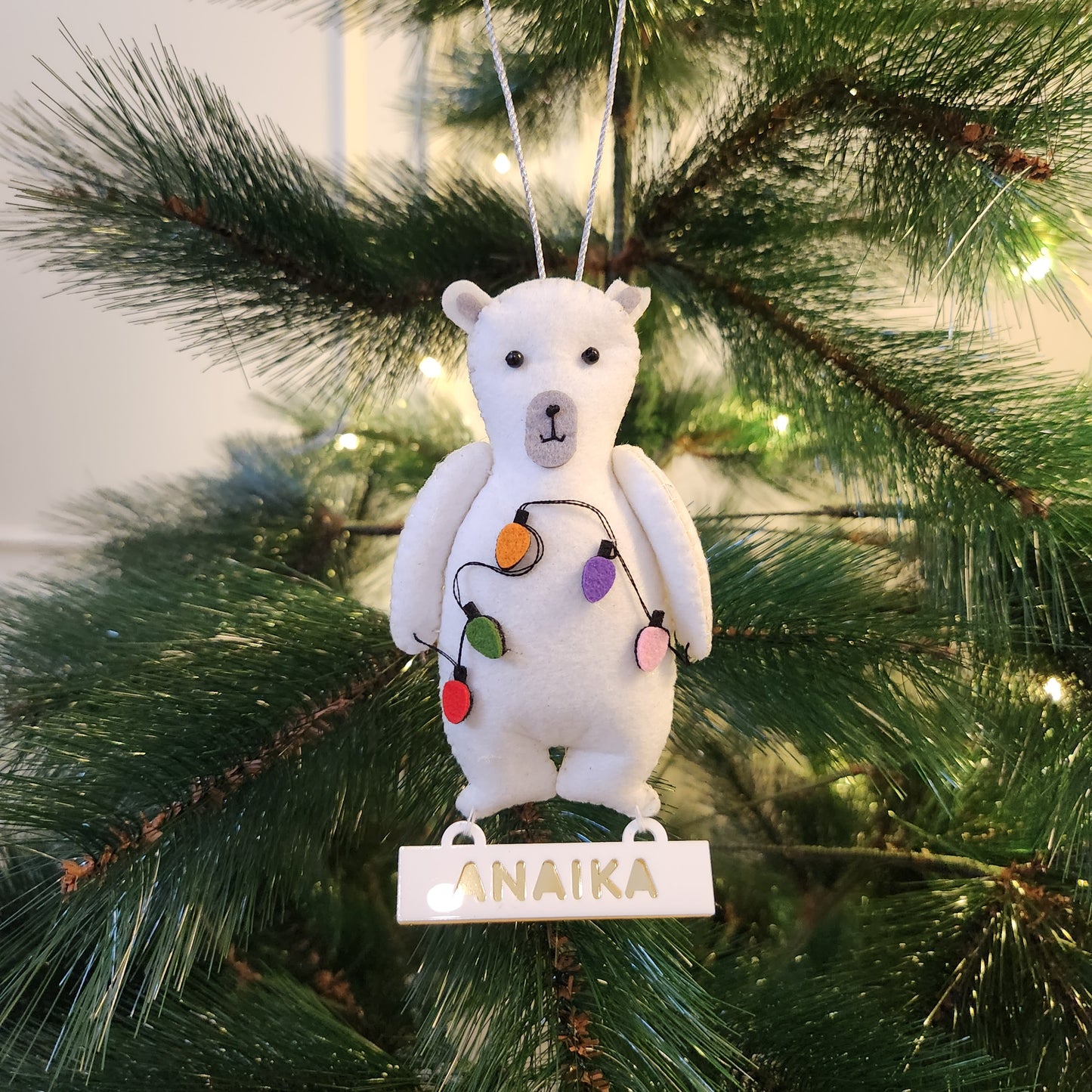PERSONALISED CHRISTMAS ORNAMENTS - POLAR BEAR