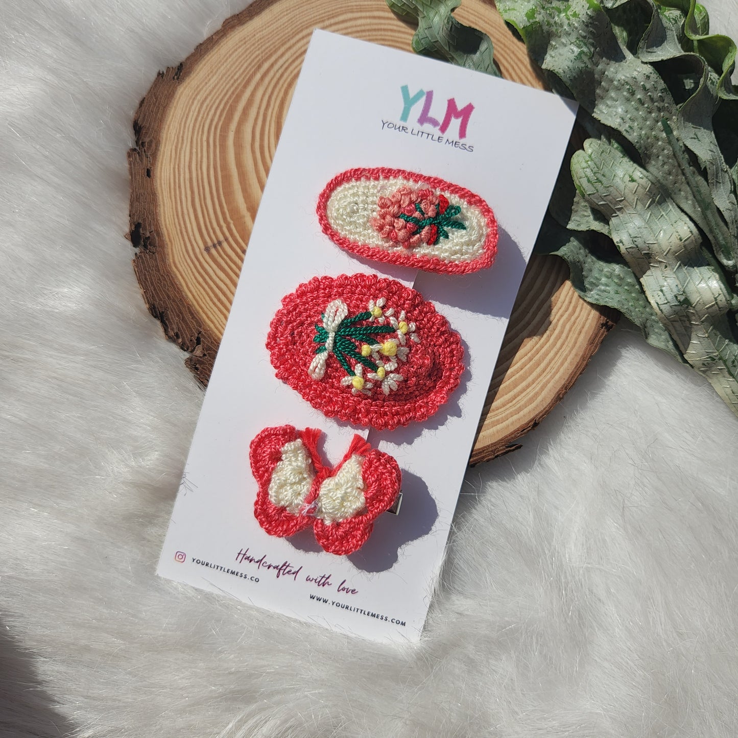 Pretty Girl Crochet Hairclip set of 3