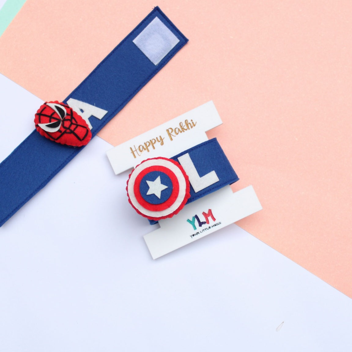 PERSONALISED WRISTBAND RAKHI - CAPTAIN AMERICA