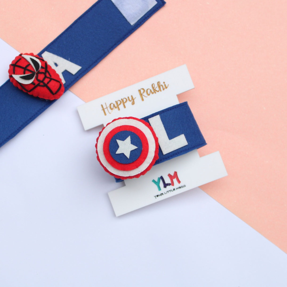 PERSONALISED WRISTBAND RAKHI - CAPTAIN AMERICA