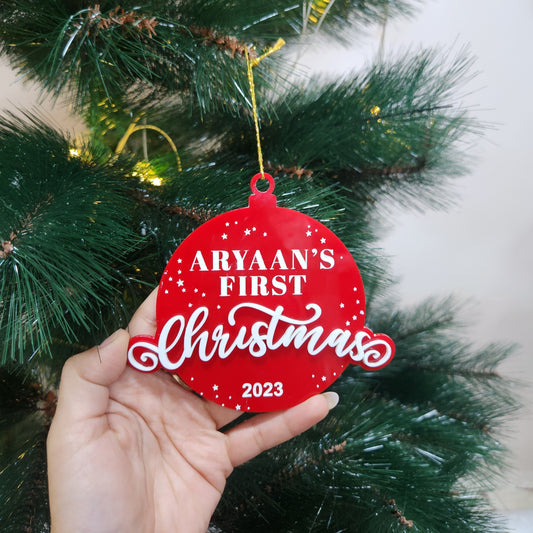 PERSONALISED FIRST CHRISTMAS ORNAMENT