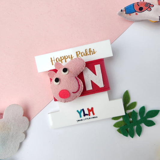 PERSONALISED WRISTBAND RAKHI - PEPPA PIG