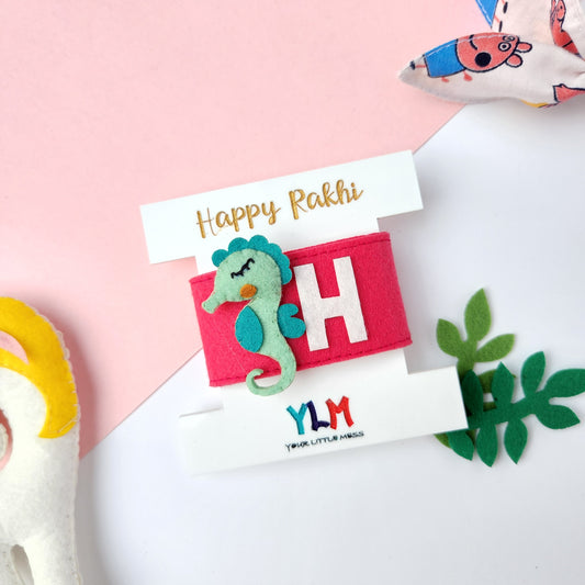 PERSONALISED WRISTBAND RAKHI - SEAHORSE