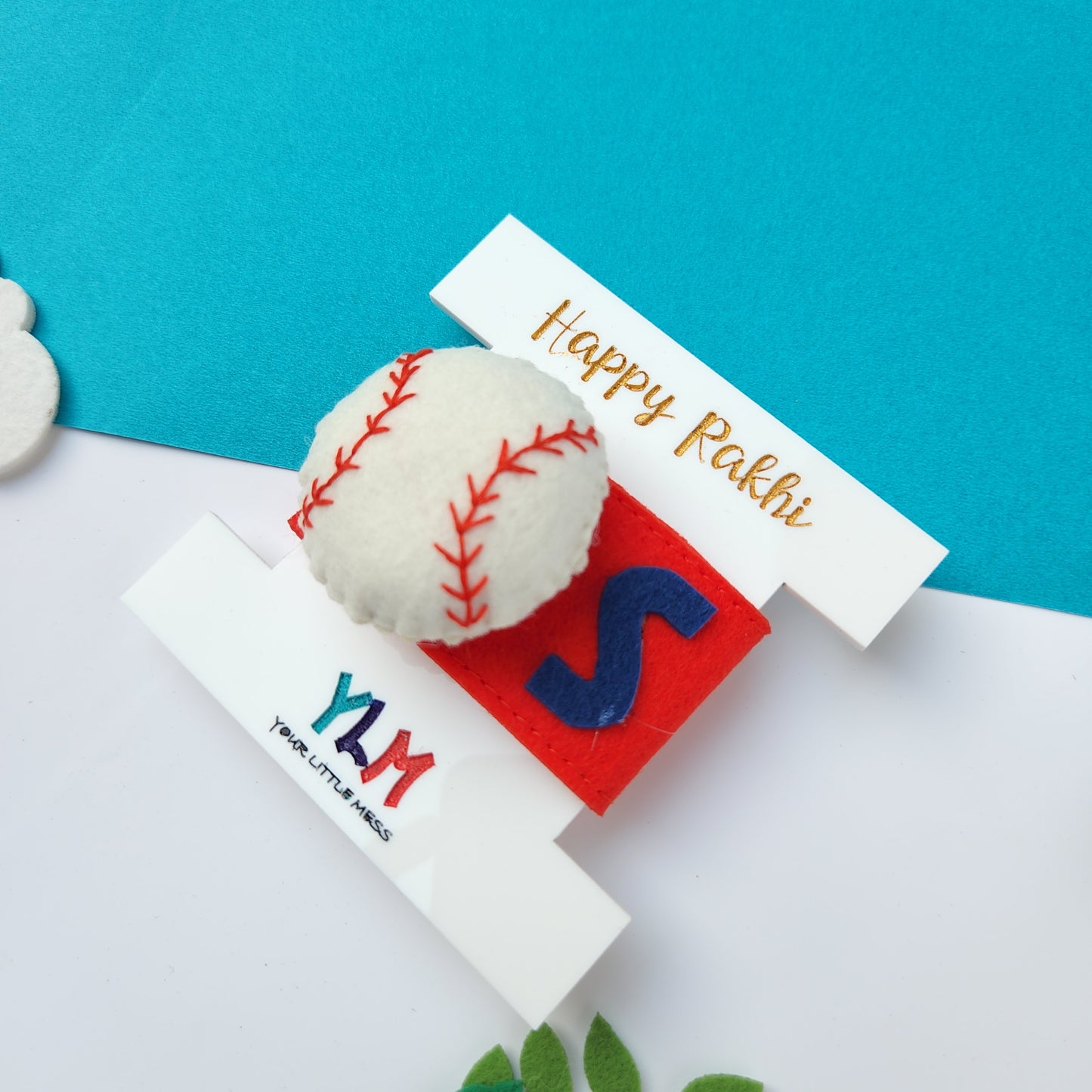 PERSONALISED WRISTBAND RAKHI - BASEBALL