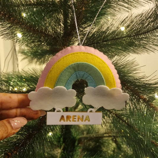 PERSONALISED CHRISTMAS ORNAMENTS - RAINBOW